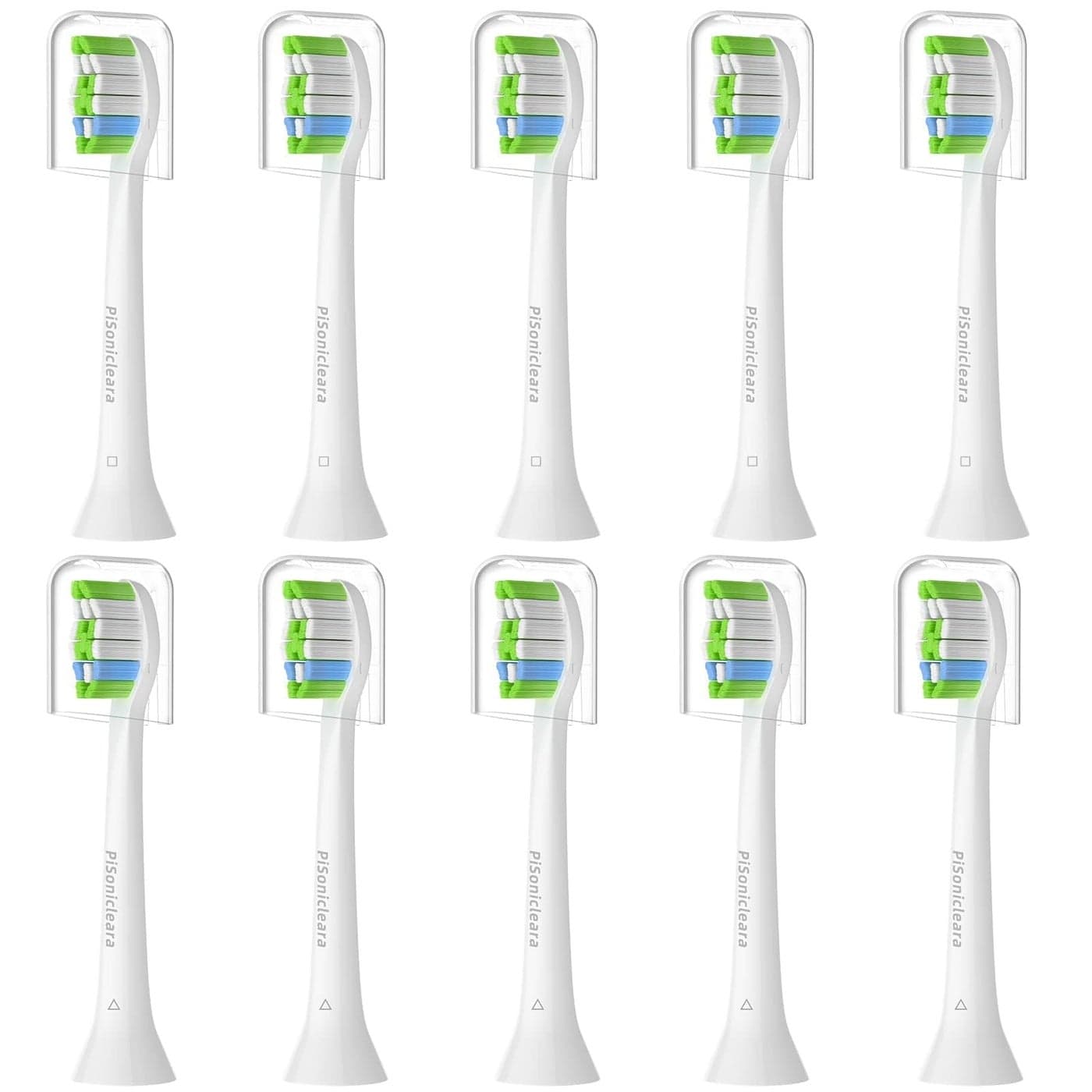 Pisonicleara Replacement Toothbrush Heads Compatible with Philips Sonicare Electric Toothbrush 10 Pack Refill