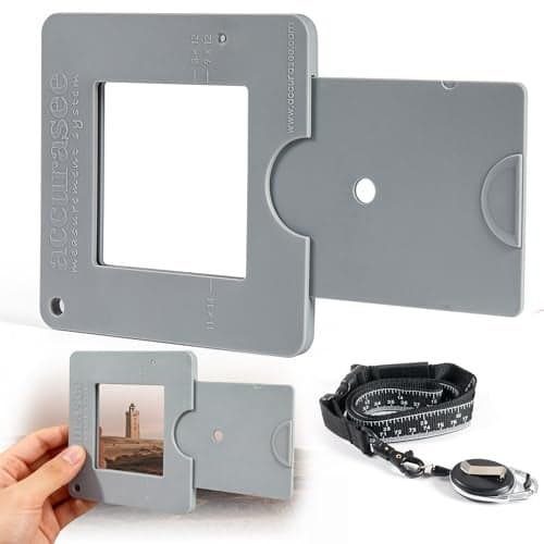 Accurasee View Finder with Lanyard Custom Viewfinder View Catcher for Artists Sliding Optical Frame for Composition Tonal Accuracy Color Isolation
