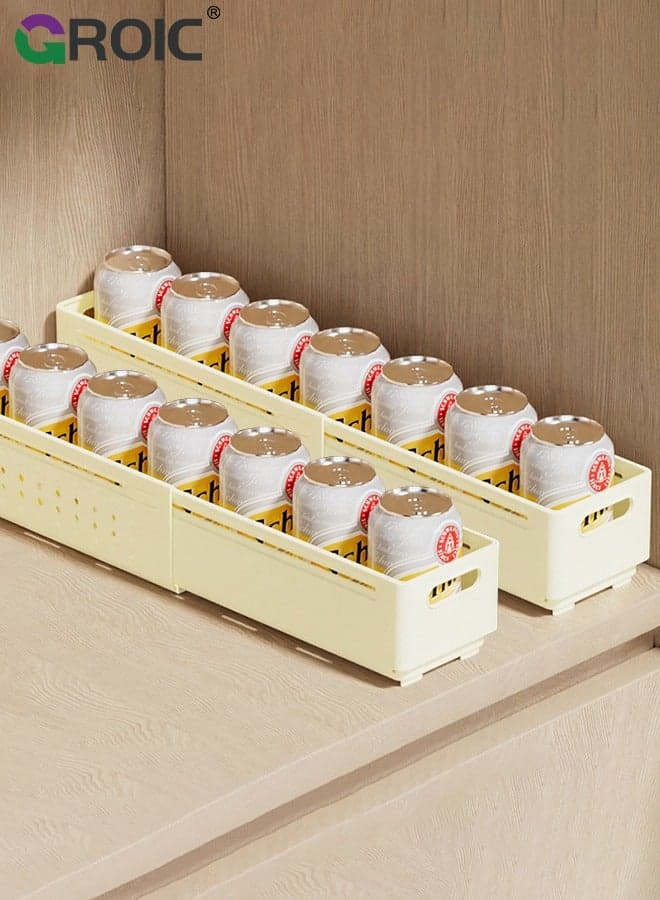 Retractable Storage Box - 2 Pcs Cabinet Storage Box | Expandable Storage Box | Space Saver Easy Access Bathroom Organizers | Pull-out Organization For Kitchen Bedroom