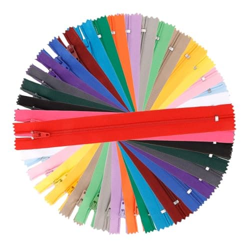 Nylon Zippers for Sewing 100 PCS 72 Inch Bulk Colorful for Making Bags Pouches Pillow Covers Crafts 20 Colors
