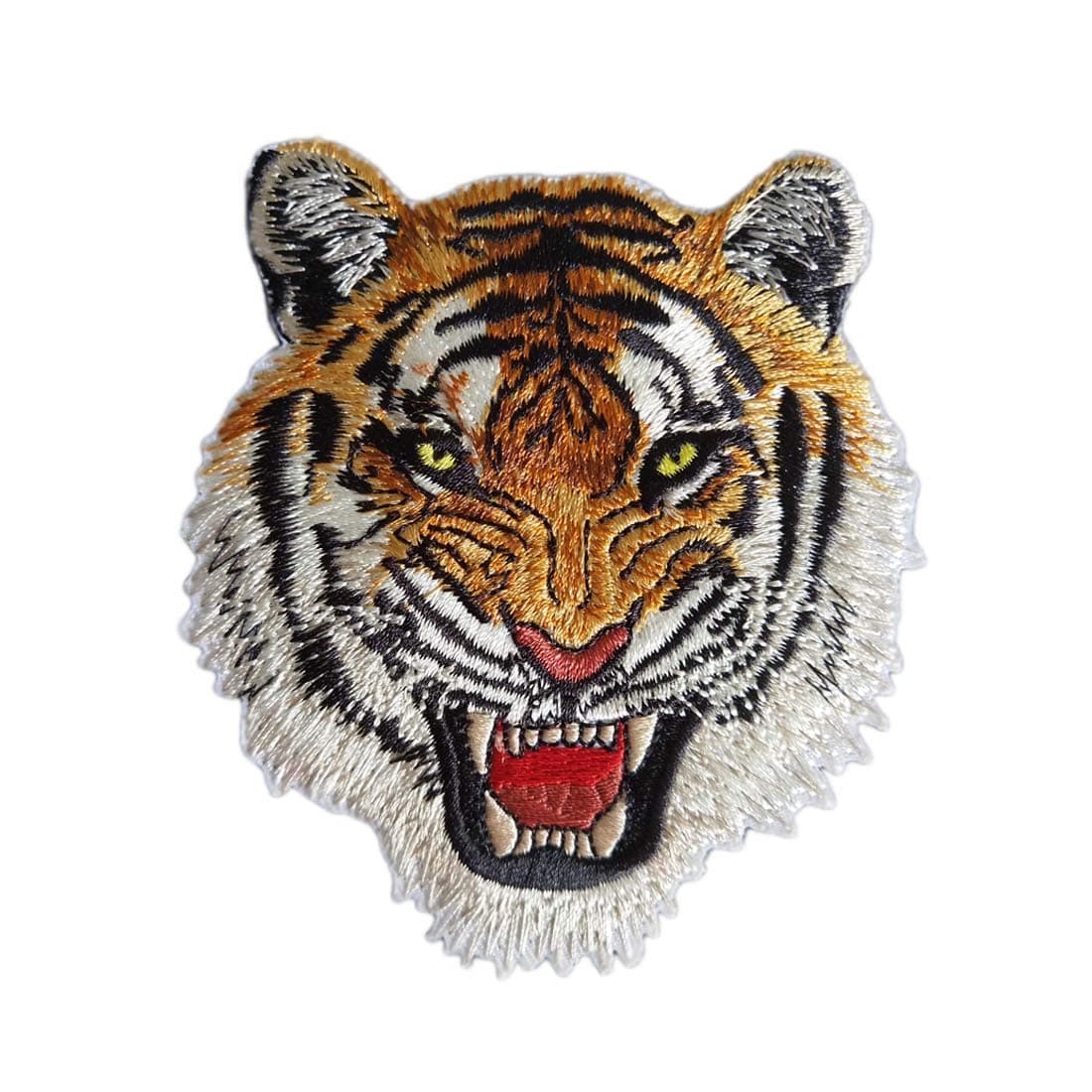 2Pcs DIY Tiger IronOn Patch Embroidered Appliques Clothes Patches Clothes Sewing Embroidery Process