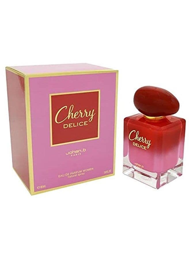 CHERRY DELICE BY JOHAN B FOR WOMEN 2.8 OZ / 85 ML EAU DE PARFUM SPRAY