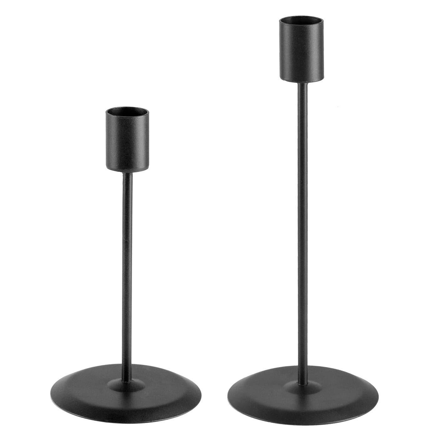 Matte Black Candle Holders Set of 2 Decorative Candlestick Holders for Taper Candles Metal Candle Stands for Home Decor Wedding Dinning Party Anniversary Fits 34 Inch Thick Candle