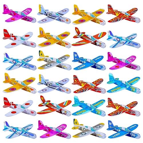 XIPEGPA 60 PCS Glider Planes Bulk Airplane Gliders Toy for Kids Paper Airplane Toys Set for Birthday Party Favor Goodie Bag Stuffers Classroom Prizes Boys and Girls