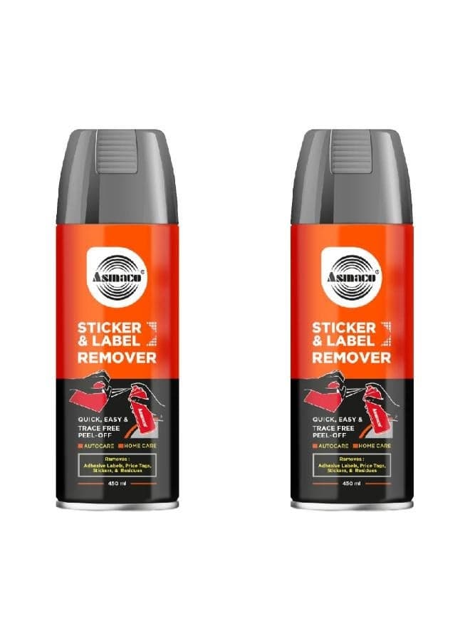 Asmaco Sticker & Label Remover - 450 Ml - Set of 02