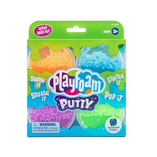 Educational Insights Playfoam Putty 4-Pack, Fidget Toys for Kids, Sensory Toys for Boys & Girls Ages 3+