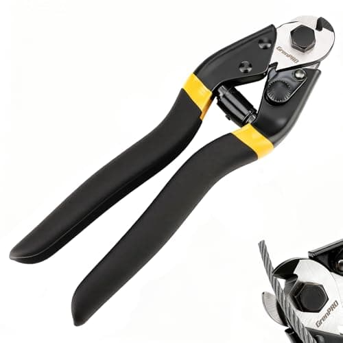 GRENPRO Cable Cutter 712 Inch Heavy Duty Wire Rope Cutter Chrome Vanadium Steel Jaw For Hard Wire Ropes Steel Wires And Aircraft Cables