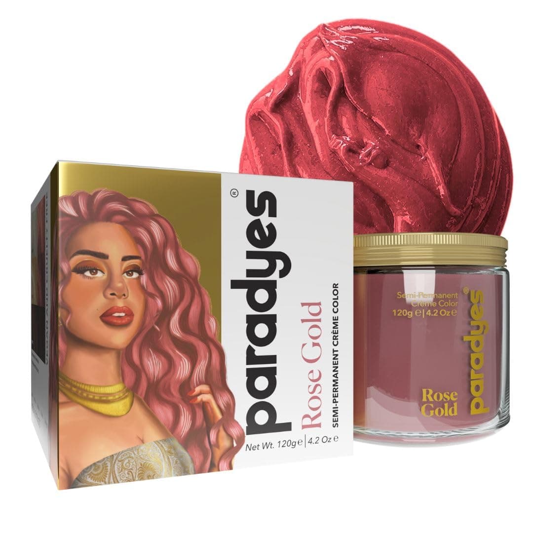 Paradyes Semipermanent Rose Gold DIY Conditioner Based Hair Colour infused with Aloevera Bhringaraj Brahmi Almonds Amla 120 gm