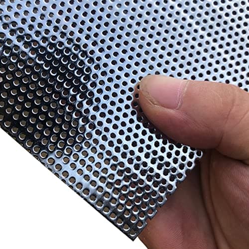FengYoo Perforated Metal Sheets-Expanded & Perforated Sheets-Stainless Steel Sheet-20GA 0.06" Hole (About 1.5mm) 19.6" X9.8"-Metal Mesh for Ventilation and Fume Filtration