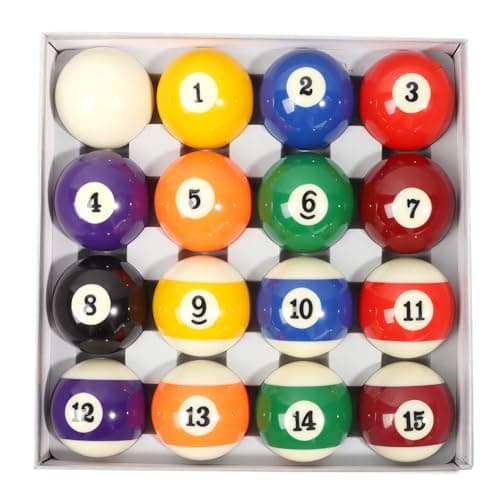 GSE Games & Sports Expert 2 1/4-Inch Professional Regulation Size Billiards Balls Set, Standard Set of 16 Pool Balls for Billiard Table, Pool Table Accessories