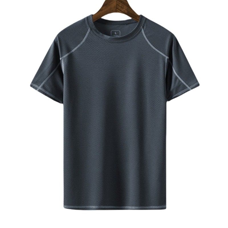 Quick-Drying T-Shirt Men'S Summer Short-Sleeved Breathable Short-Sleeved Ultra-Light Short-Sleeved T-Shirt Round Neck