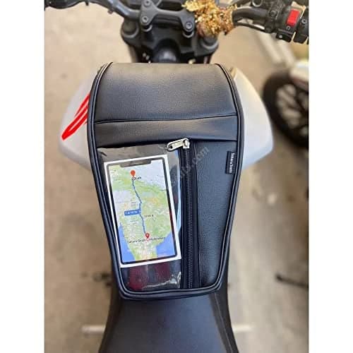 Sahara Seats Yamaha MT-15 Tank Cover with Mobile Holder (Thick Flap - Large Space) | Vinyl