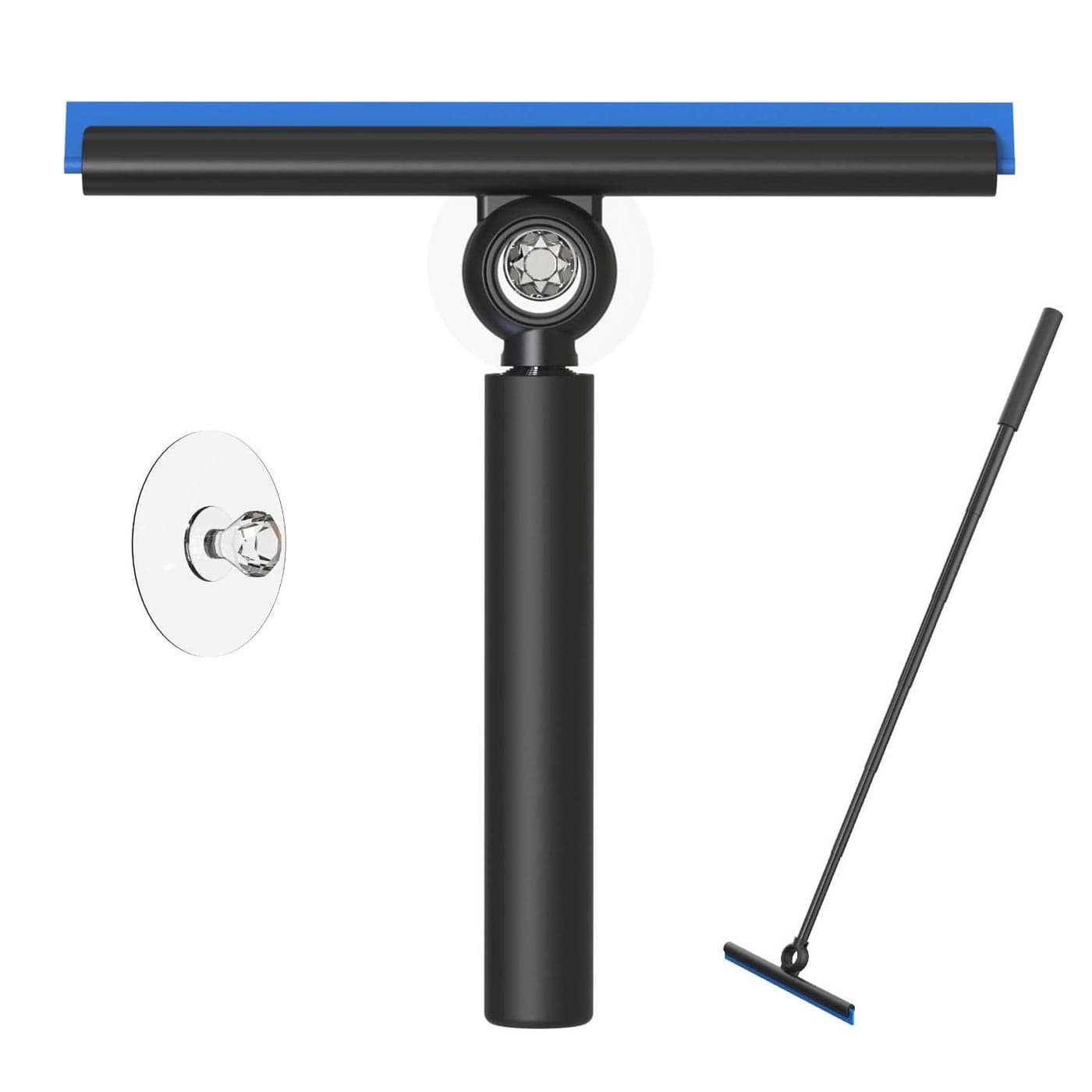 Squeegee for Window Cleaning Shower Squeegee with Extension Pole Telescopic Squeegee Extendable Window Cleaner Tool for Car Windows Tile Walls Sliding Door Shower Glass Door