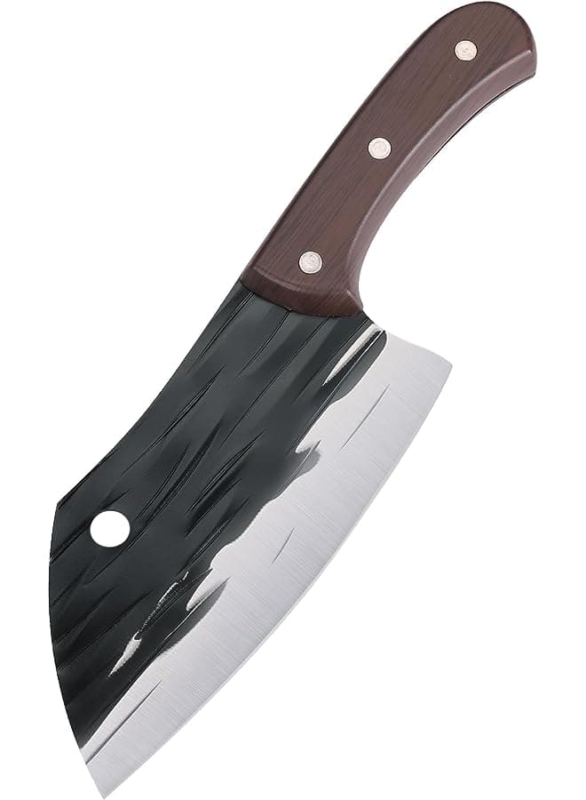 Vegetable Cleaver Knife 6 Inches, Ultra Sharp Lightweight Meat Cleaver for Women, Full-tang Chopping Knife 30Cr13 Steel Blade Thickness 2 mm, Fish shape series HP01002