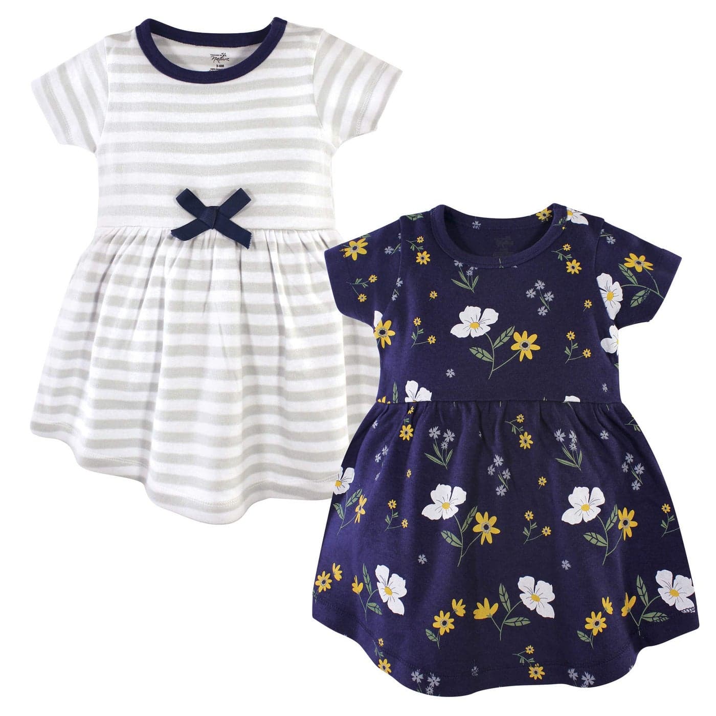 Hudson Baby Girls Cotton Dresses Night Blooms 1218 Months