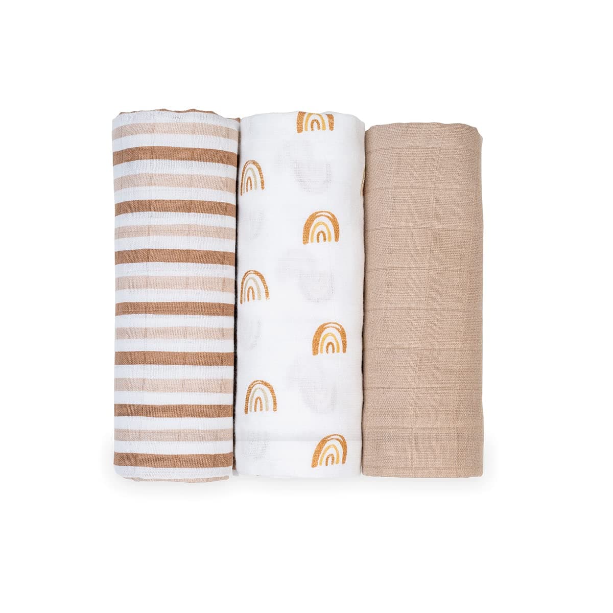 lulujo Baby Receiving Blanket Unisex Softest 100 Cotton Muslin Blanket Neutral Receiving Blanket for Girls Boys 28in x 28in Baby Gift Rainbow