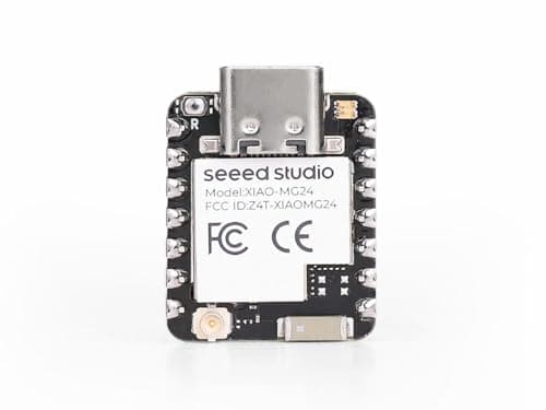 Seeed Studio XIAO MG24 Dev Board Matter Over Thread BLE 53 Native Silicon Labs EFR32MG24 195A UltraLow Power Compatible with Home Assistant Arduino 19 GPIOs for Smart Home Wearables