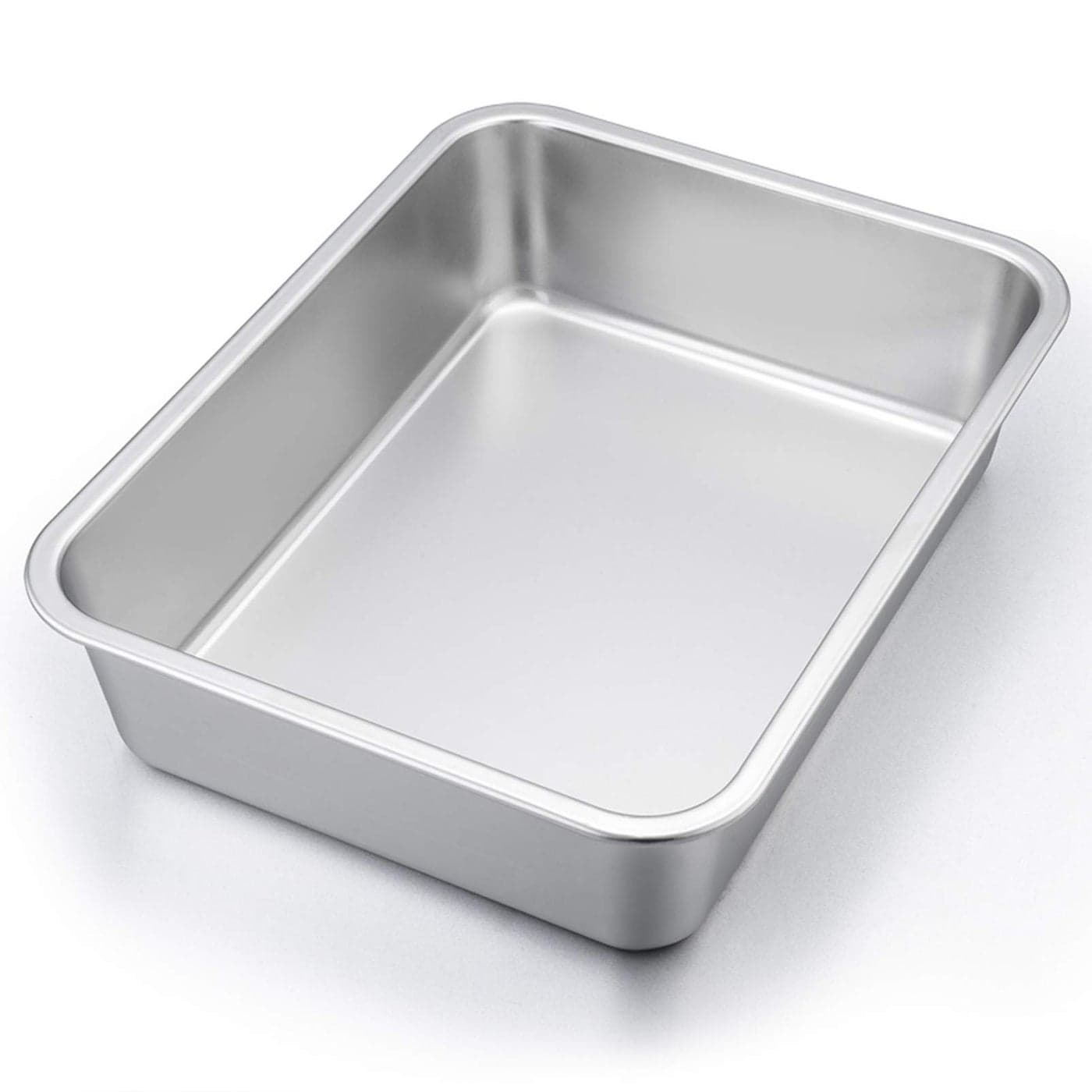 PP CHEF Lasagna Pan Rectangular Cake Pan Roaster Pasta Baking Cookie Sheet Pans Stainless Steel Heavy Duty Durable Oven Dishwasher Safe 127 L x 32 H