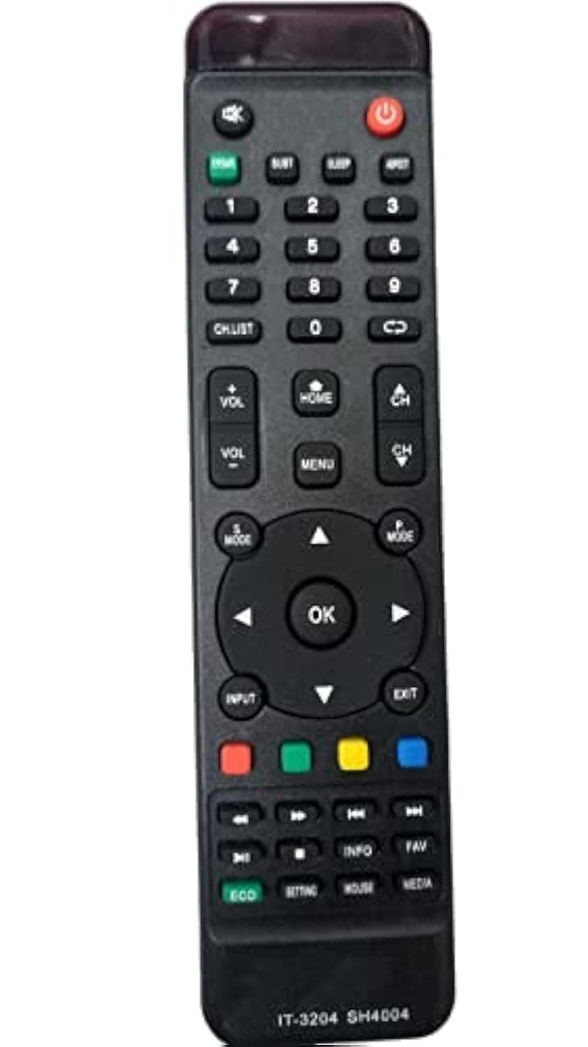 EHOP Sh3204 Sh4004 Sh3204 Sh3253 Compatible Remote Control for Intex Led LCD Tv,Black