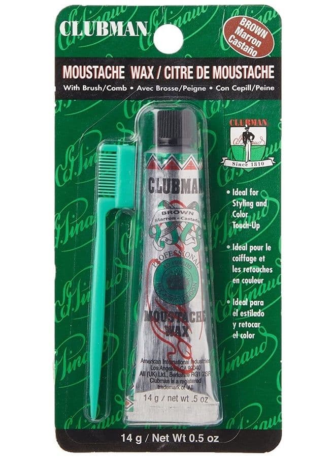 Moustwax W/Brush Brown (2 Pack)