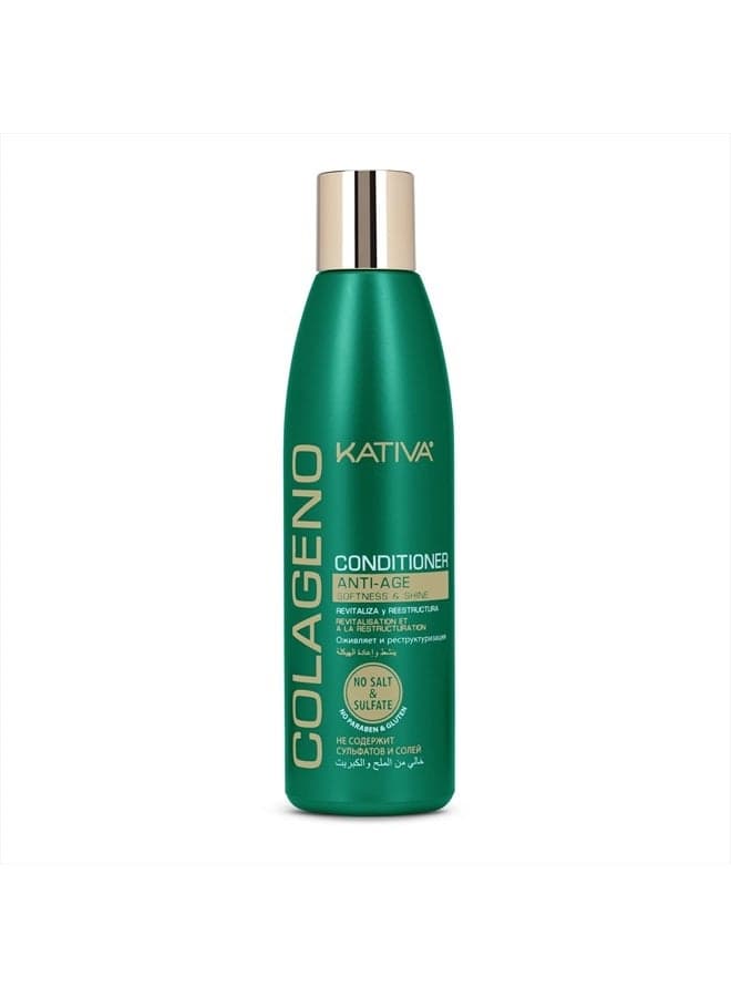 Kativa Collagen Conditioner, 8.45 Fl Oz - Revitalizes and Restructures Hair, for Weakened, Aging, and Damaged Hair, Salt Free, Sulfate Free, Gluten Free, Paraben Free