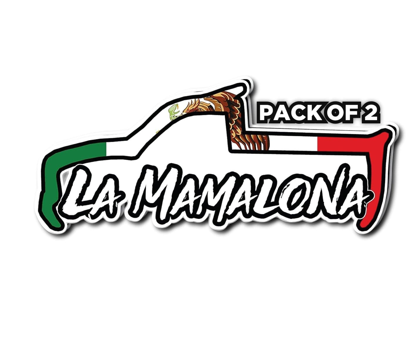 IMPERIAL VIBES – La Mamalona Mexico Sticker – Vinyl Decal for Car, Truck, and Van – Removable Indoor and Outdoor Use for Laptop Sticker – Waterproof Decal for Window and Waterbottle – Pack of 2 Imp 53