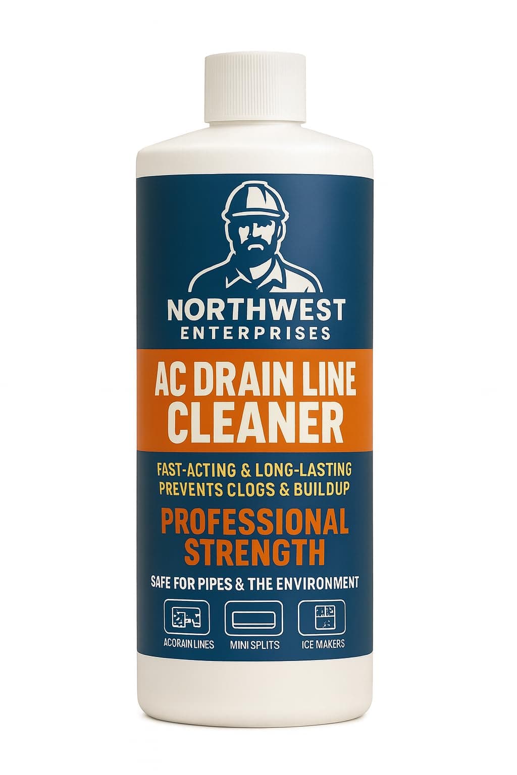AC Drain Line Cleaner - A/C Drain Line Cleaner and Unclogger - Air Conditioner Cleaner Prevents Build-Up for AC Units, Dehumidifiers, Ice Machines, & More (8 ounces)