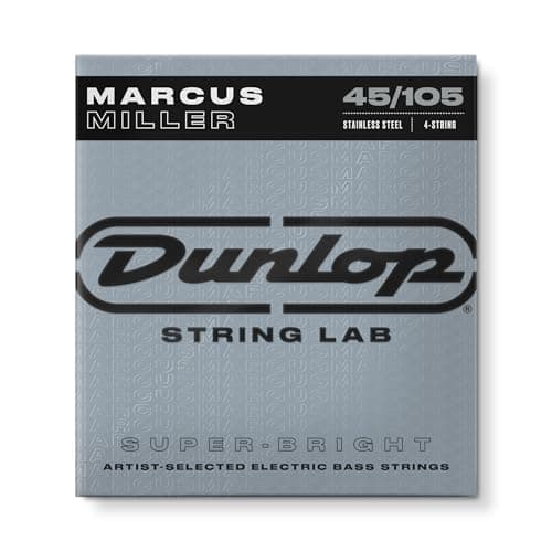 Jim Dunlop Dunlop 4/Set Marcus Miller Super Bright Stainless Steel Bass Strings Medium (.045.105) (DBMMS45105)