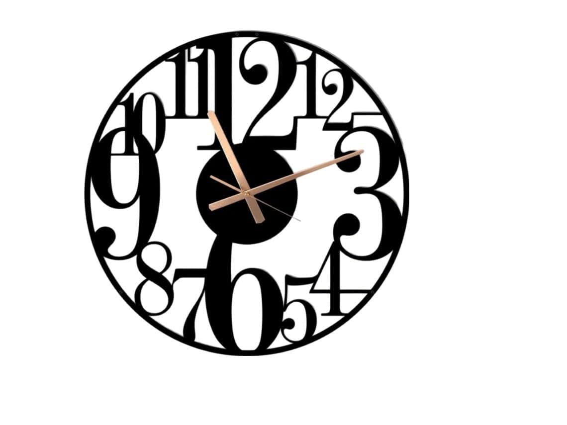 PRAMUKH FASHION Wall Clock Stylish Metal Analog Wall Clock for Living Room, Bedroom, Office, Kitchen, Home and Hall | Antique Fancy Big Size Modern Wall Watch (Style-23, Size-50 CM)