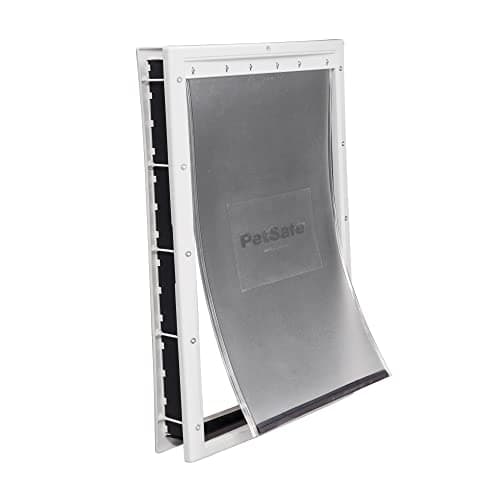 PetSafe Plastic Pet Door - Easy Install for Wood, PVC Metal & Paneled Doors - Rust-Free Plastic Frame - Flap Dimensions 13 3/4" W x 23 3/4" H - for Extra Large Dogs Weighing Up to 220 lb