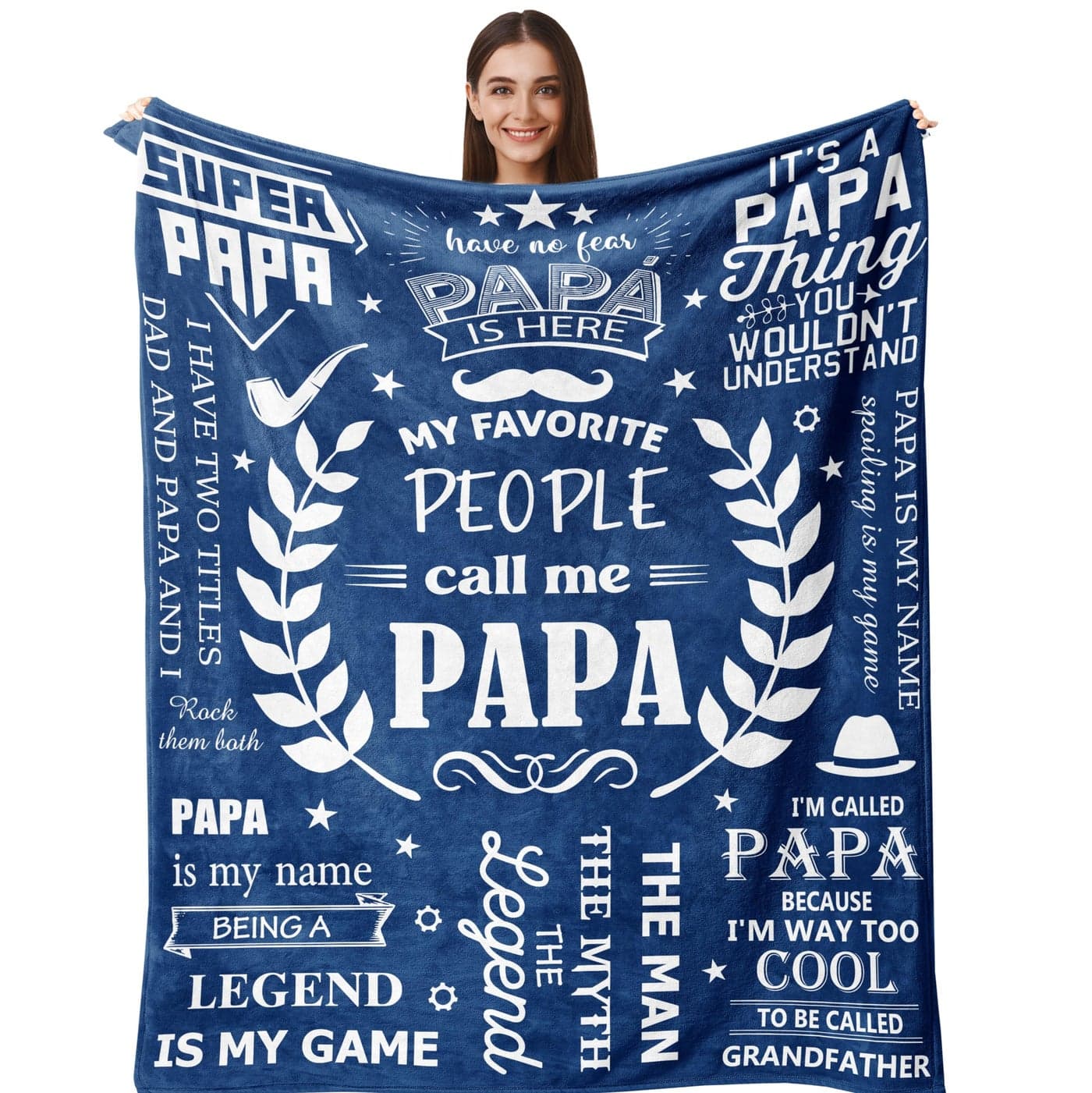 Henazin Fathers Day Papa Gifts Grandpa Gifts Papa Blankets 60X50 Grandfather Christmas Birthday Gifts Papas Gifts from Grandkids Gifts for Papas Grandfather Gift
