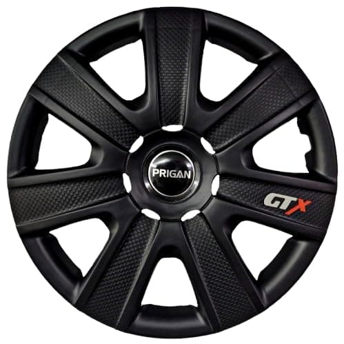 Prigan, 17 Inch Wheel Cover, for All 17 Inch Cars Like Scorpio,Grand Vitara, XUV500 and XUV 17 (Set of 4 Pcs) (Press Fitting) Model- GTX Black 17