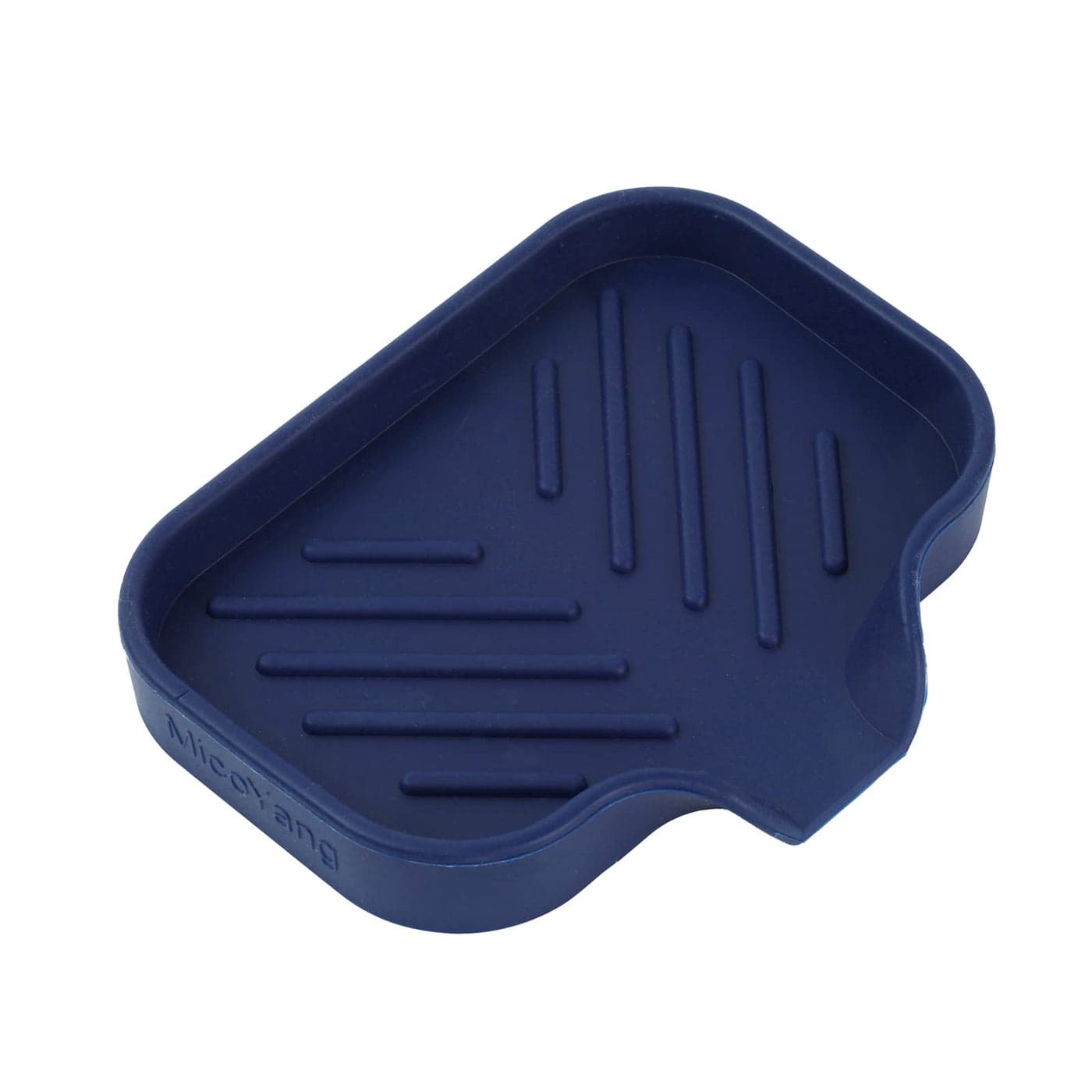 MicoYang Silicone Bathroom Soap Dishes with Drain SpoutKitchen Sink OrganizerSponge HolderDish Soap TrayPerfect for DispenserScrubberBottleCup on Sink or CounterNavy Blue 4932