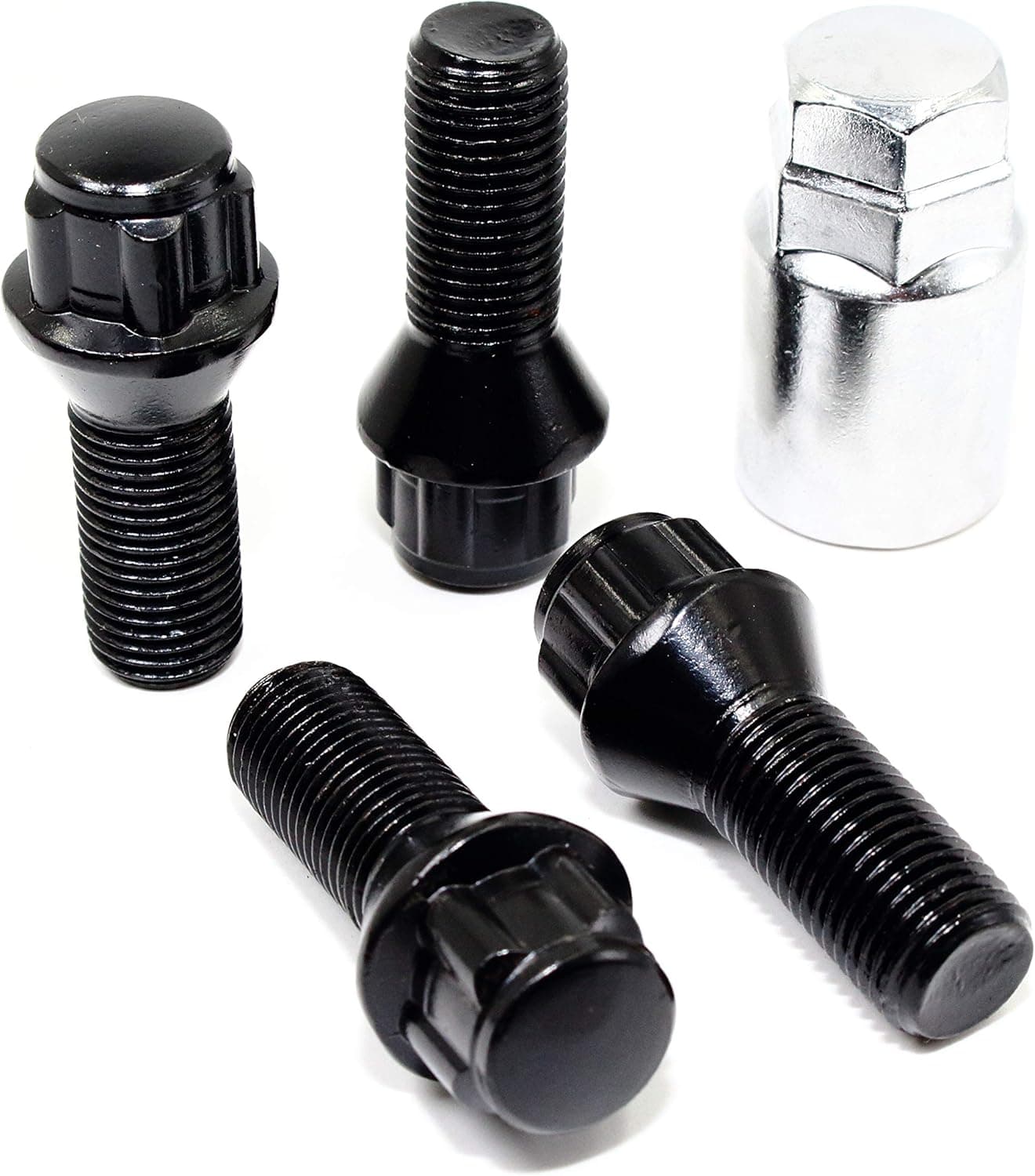 Veritek Performance Black Wheel Bolt Locks Set