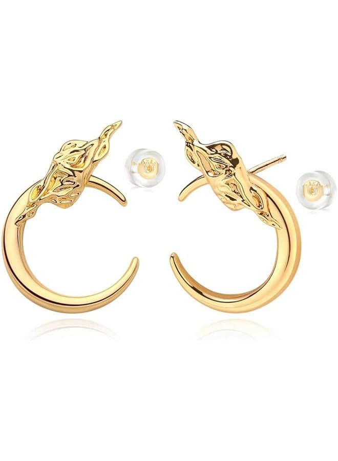MEVECCO Women Huggie Hoop Earrings Gold Ear Stud Cuff 14K Gold Filled Small Boho Beach Simple Delicate Handmade Hypoallergenic Jewelry Gift