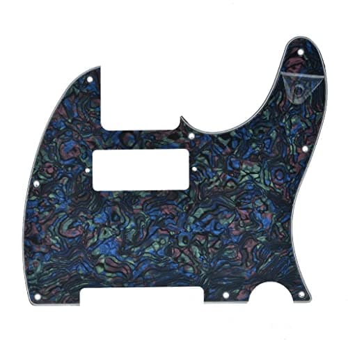 KAISH Tele Style Pickguard Guitar Pick Guard Scratch Plate with Mini Humbucker Pickup Hole for Tele/Telecaster Abalone Pearl