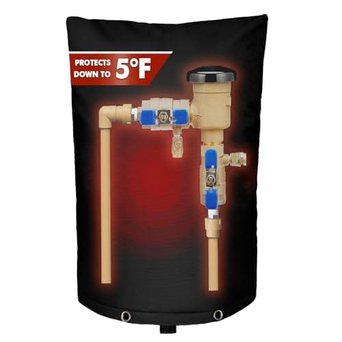 SUNICO Backflow Preventer Insulation Cover 5F 5Layer Upgrade Insulated Design Sprinkler Covers for Outside22 W X 34 H Backflow Insulation Cover for Sprinkler ValveWinter Freeze Protection
