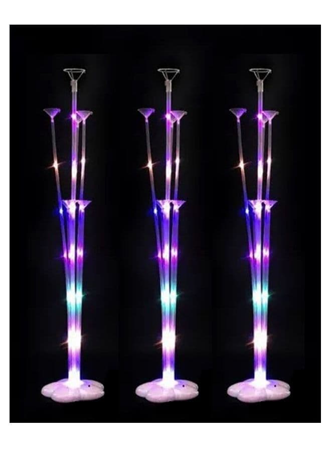 3 Piece 7 Columns Led Balloon Stand Sturdy Durable High Quality Lightweight For Decoration