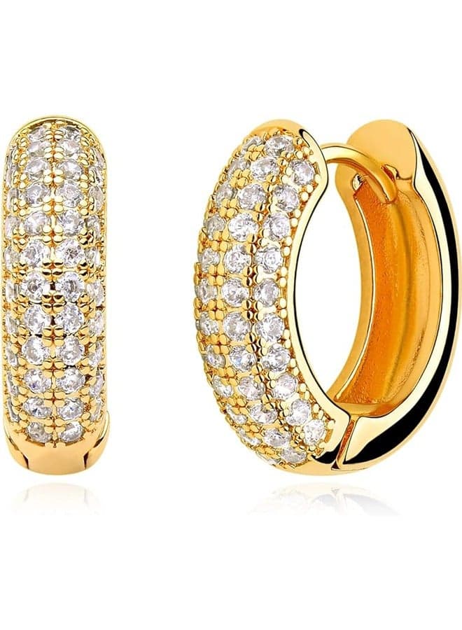 Women Huggie Earrings Gold Hoop 14K Gold Filled Small Simple Handmade Hypoallergenic Everyday Jewelry