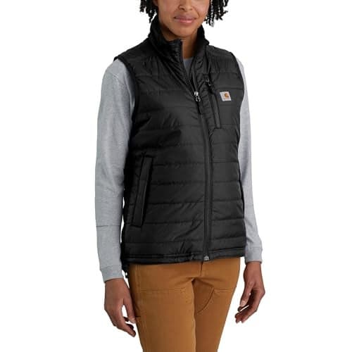 Carhartt Mens Rain Defender Relaxed Fit Lightweight Insulated VestBlackMedium