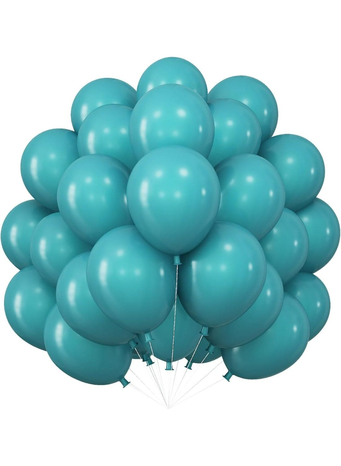 Balloons Turquoise Double Layers, Pack of 50 12 Inch Turquoise Blue Helium Latex Balloons Teal Turquoise Party Balloons Set Turquoise Blue Balloon for Birthday Engagement Wedding Baby Shower Decoration