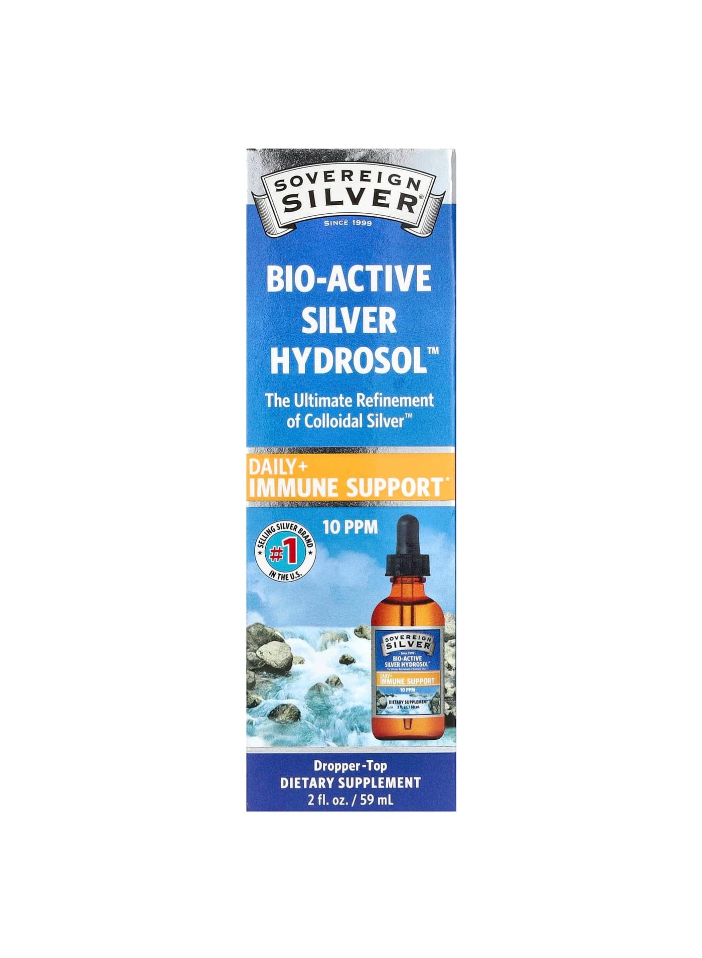 Bio-Active Silver Hydrosol™ Dropper-Top, 10 PPM, 2 fl oz (59 ml)