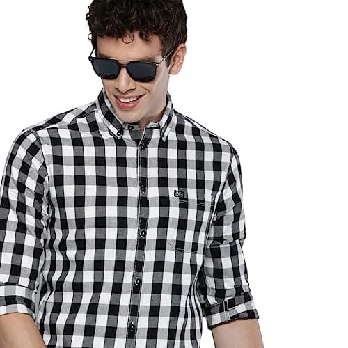 The Indian Garage Co Casual Shirt Long Sleeves Slim Fit White Large