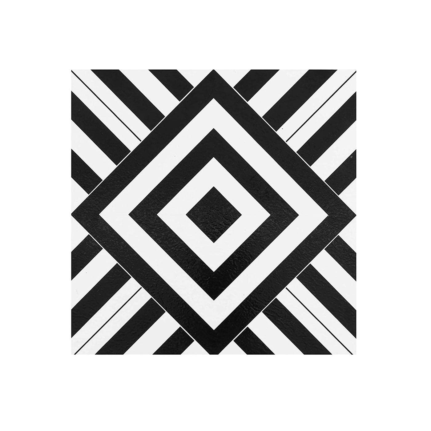 Retro Self Adhesive 12Inch Vinyl Floor Tiles 20 Tiles 12 x 12 Geometric Pattern Peel Stick DIY Flooring for Kitchen Dining Room Bedrooms Bathrooms by Achim Home Decor