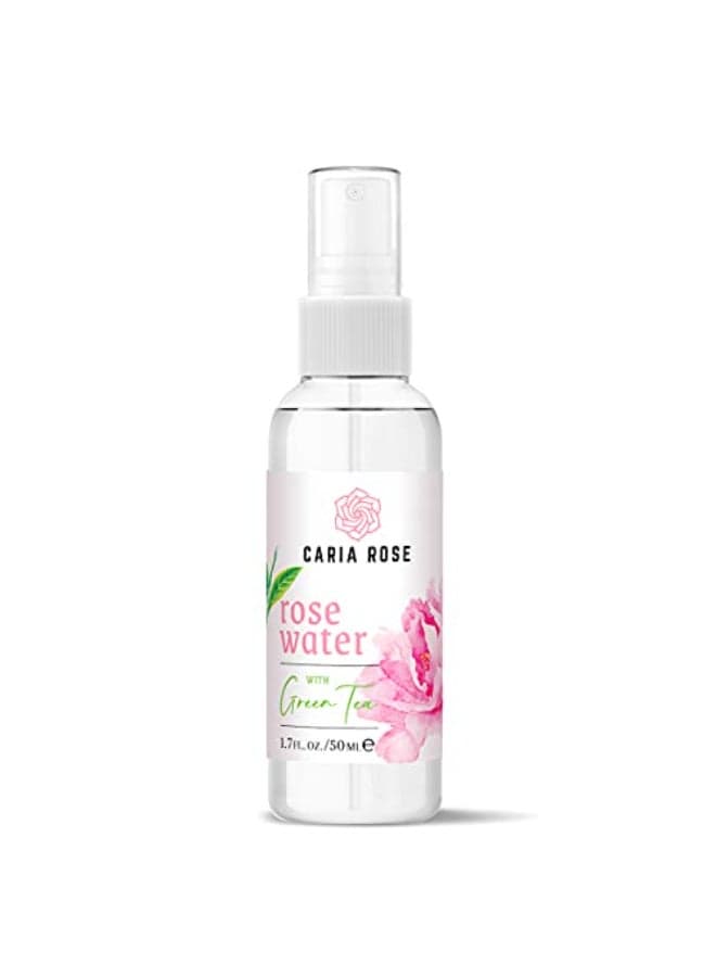 Rosewater Hydrating Spray with Green Tea Rose Water Facial Toner with Green Tea 17 oz Travel Size