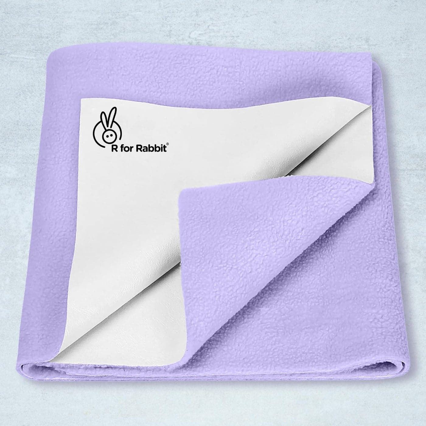 R for Rabbit Waterproof Quick Dry Sheet Bliss for Baby | Anti-Piling Fleece Breatheable Fabric Extra Absorbent Instant Dry Baby Bed/Cot Protector Mat (Size-M,Purple)