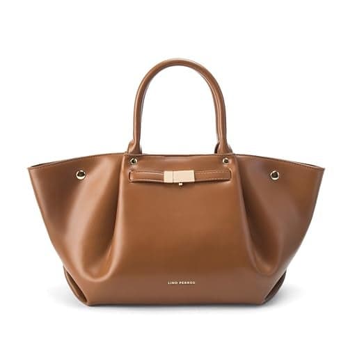 Lino Perros Women Monroe Caramel Tan Satchel