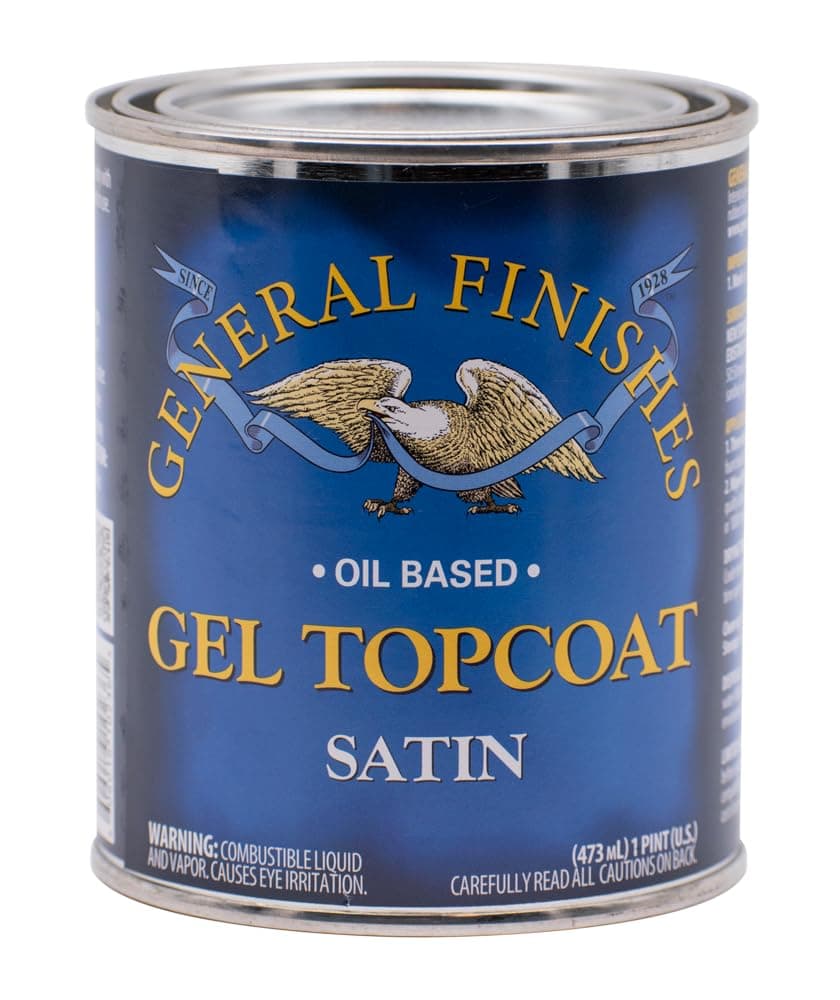 Gf Gel Topcoat Satin Pint- General Finishes,Topcoat Satin,Pint
