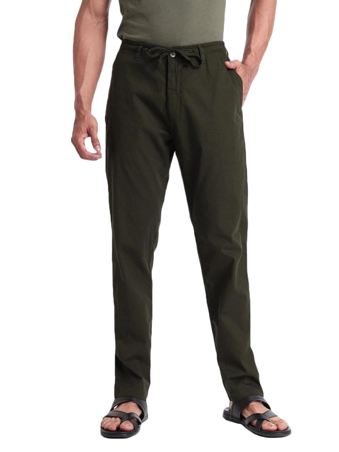 Bewakoof Men's 100% Cotton Casual Trouser - Regular Fit