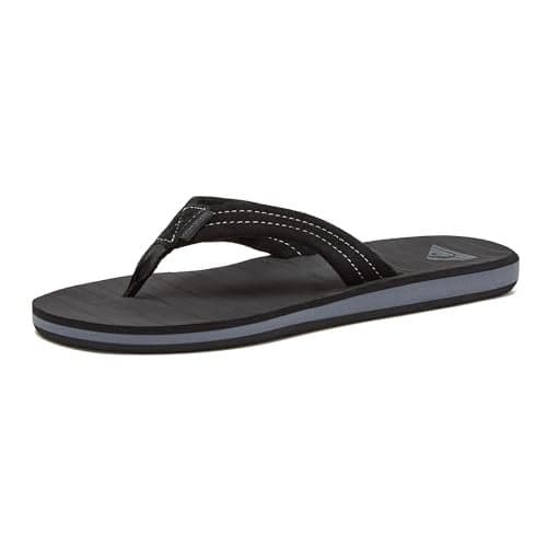 Quiksilver Men's CARVER SUEDE Sandal, solid black, 9(42) D US